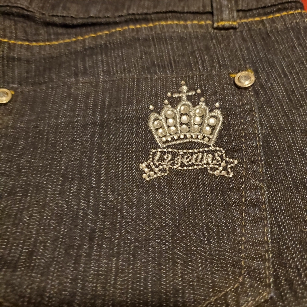 Women's L 2 Jeanswear black capris - Picture 4 of 6